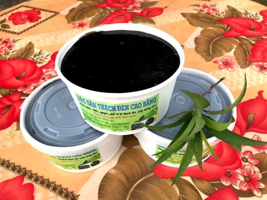 Thạch đen Cao Bằng - Ảnh từ Cao Bằng Rượu Men lá