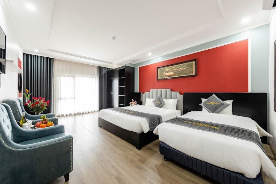 Phòng nghỉ được thiết kế theo phong cách hiện đại của Lào Cai Diamond Hotel - Ảnh sưu tầm