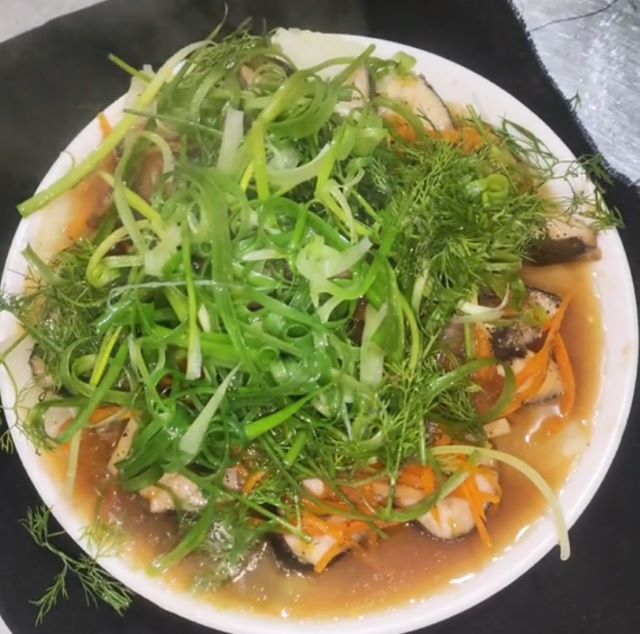 Cá tầm hấp xì dầu - Ảnh từ boongcafelangson