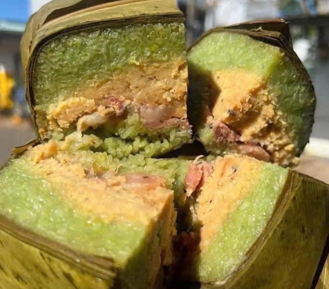 Đặc điểm nổi bật của bánh chưng làng Đầm - Ảnh từ Tuong Thi
