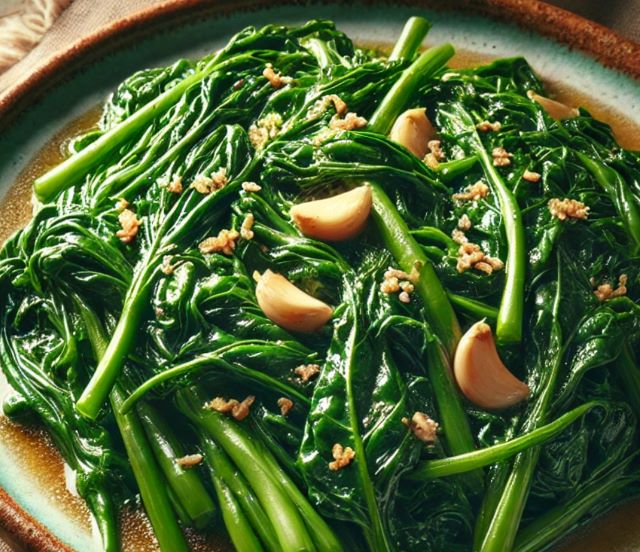 Món rau dạ hiến xào tỏi - Ảnh sưu tầm