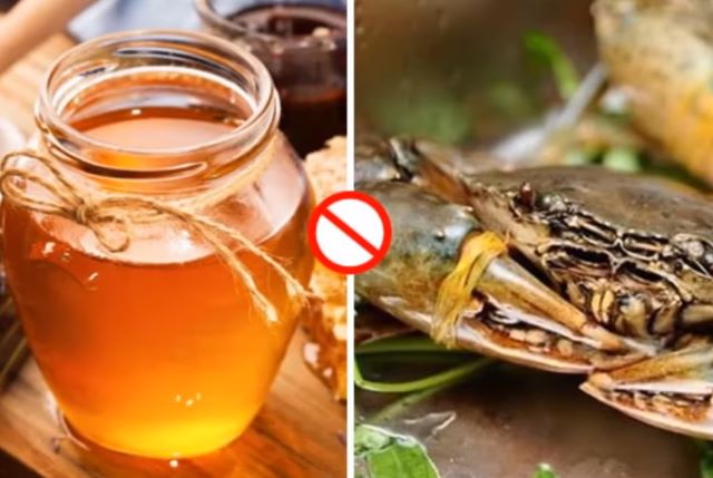 Không nên dùng chung mật ong với cua - Ảnh sưu tầm