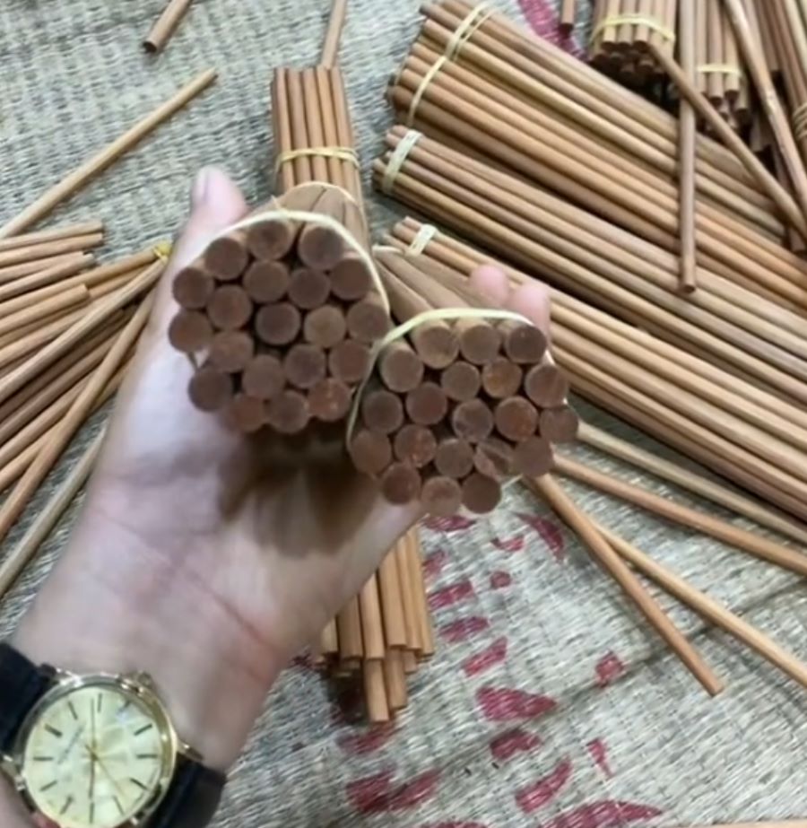 Quy trình làm đũa tre Tây Bắc - Ảnh sưu tầm