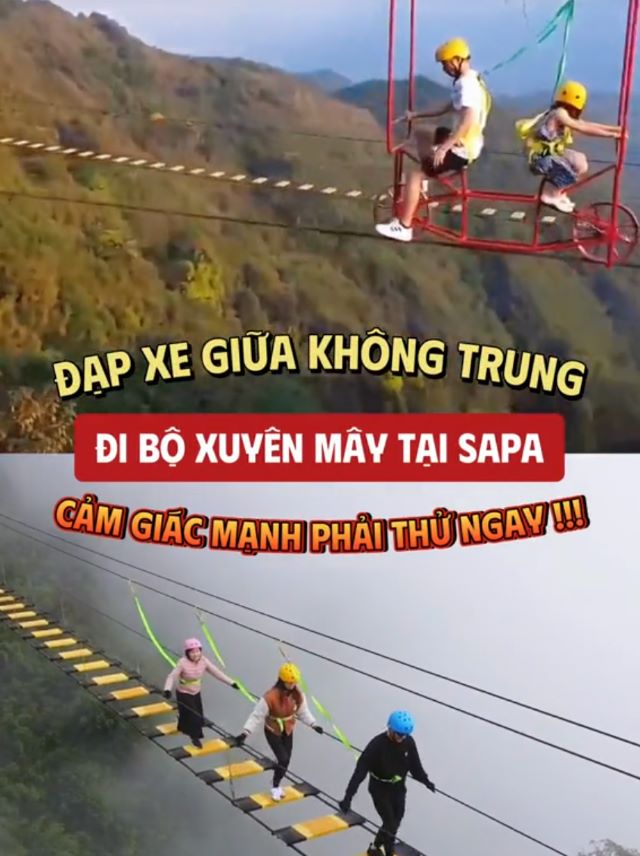 Trải nghiệm đạp xe trên không trung và đi bộ xuyên mây - Ảnh từ ghiensapa24 Trải nghiệm đạp xe trên không trung và đi bộ xuyên mây - Ảnh từ ghiensapa24