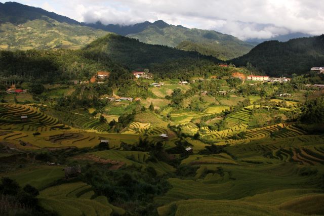 Tây Bắc vào mùa thu nhuộm cả sắc vàng của những thửa ruộng bậc thang đang vào mùa thu hoạch - Ảnh từ Truong Van