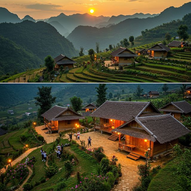 Bạn có thể lưu trú tại các homestay ở bản làng Tây Bắc