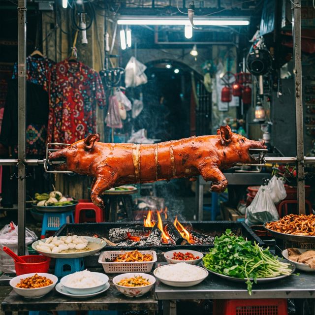 Lợn cắp nách nướng tại các chợ phiên vùng cao Tây Bắc
