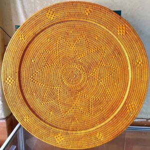 Mâm mây Tây Bắc nổi bật với thiết kế hoa văn độc đáo - Ảnh từ Hoàng Hải Vân