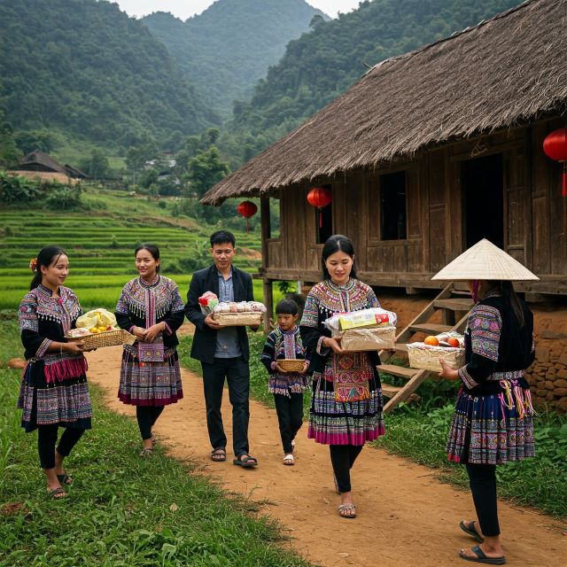 Mang theo một món quà nhỏ khi đến thăm nhà người dân Tây Bắc là phép lịch sự nên làm