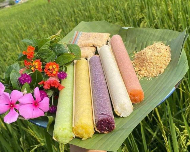 Cơm lam ăn kèm với muối vừng, lạc - Ảnh sưu tầm Cơm lam ăn kèm với muối vừng, lạc - Ảnh sưu tầm