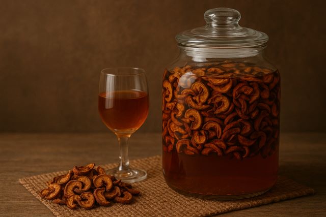 Rượu táo mèo ngâm