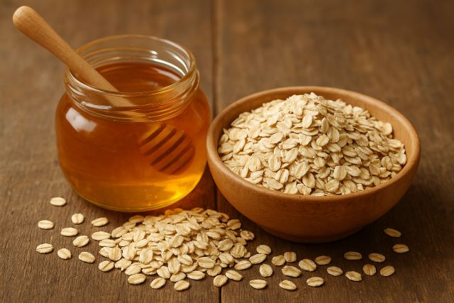 Mặt nạ mật ong với bột yến mạch