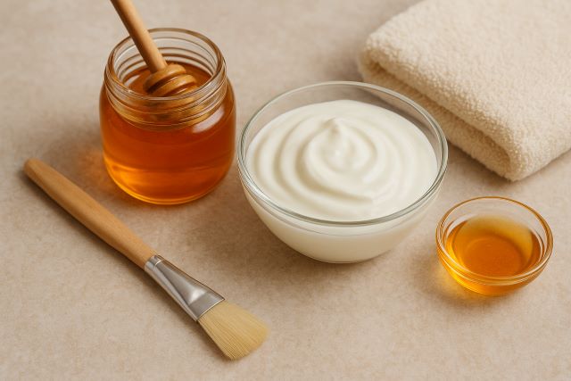 Mặt nạ mật ong với sữa chua không đường