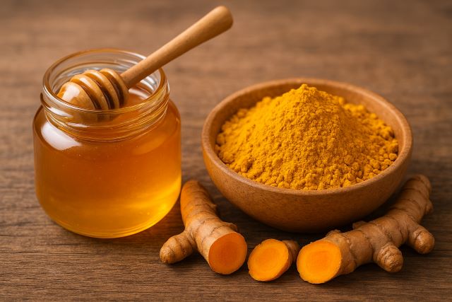 Mặt nạ mật ong với tinh bột nghệ