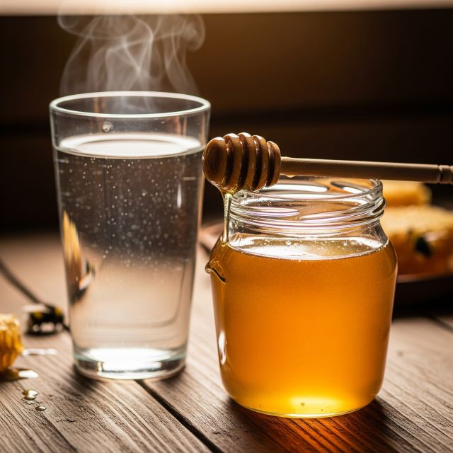 Mật ong nguyên chất và nước ấm