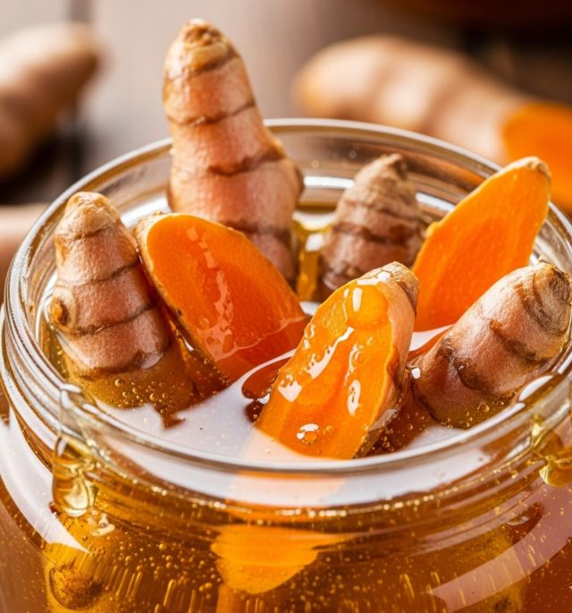 Nghệ tươi ngâm mật ong Nghệ tươi ngâm mật ong