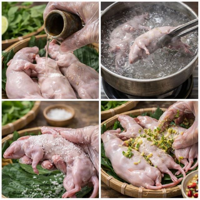 Sơ chế chuột cho bớt mùi tanh