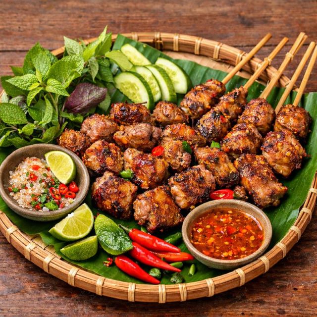 Thịt dúi nướng muối ớt